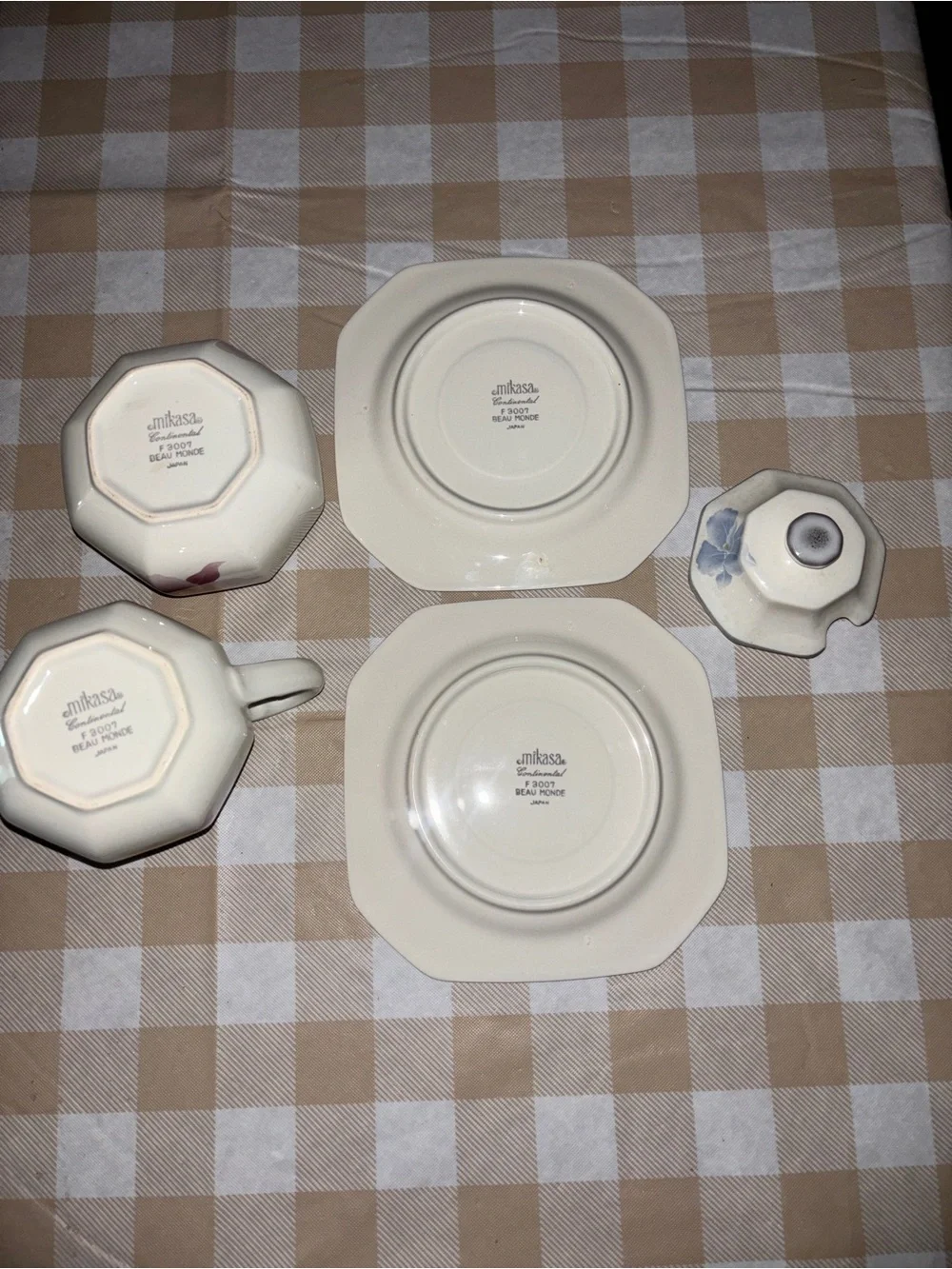 Vintage Mikasa Creamer & Sugar Set